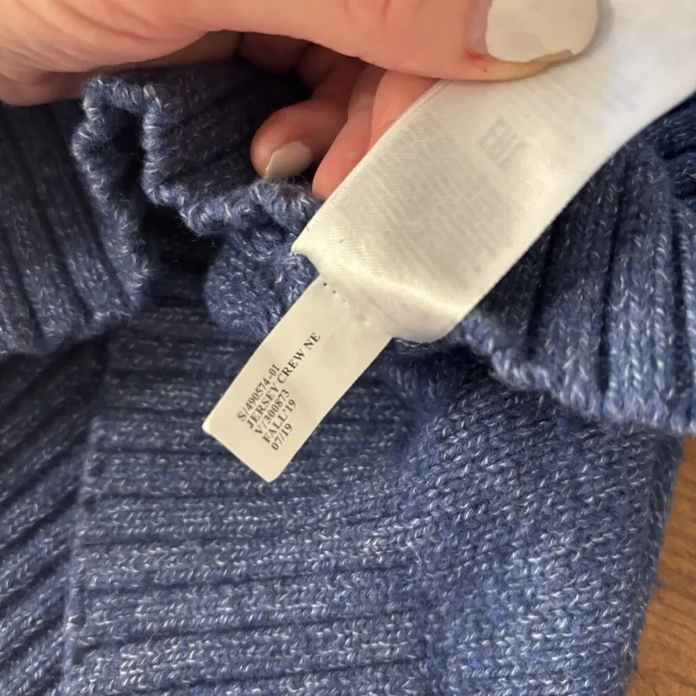 Banana Republic Sweater Mens XL Blue Merino Wool Knit Long Sleeve Crewneck